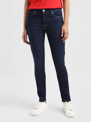 Women's 711 Indigo Skinny Fit Mid Rise Jeans Textured Vibrant Minimalist Style Holiday Vibes Weekend Warrior