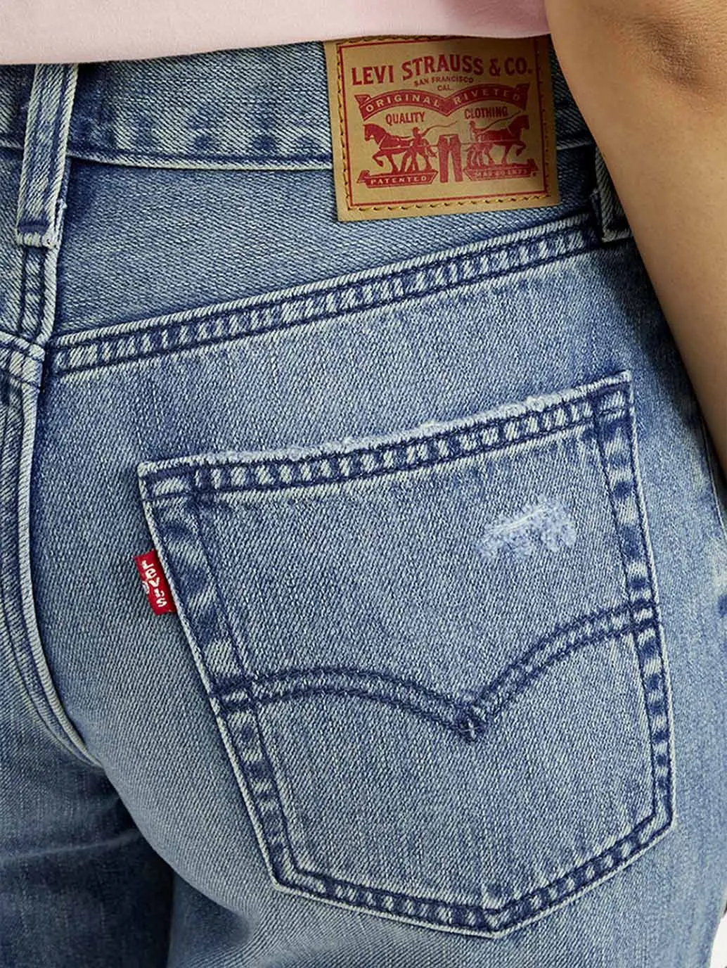 Women's 94 Med Indigo Baggy Fit Mid Rise Jeans Regular Style