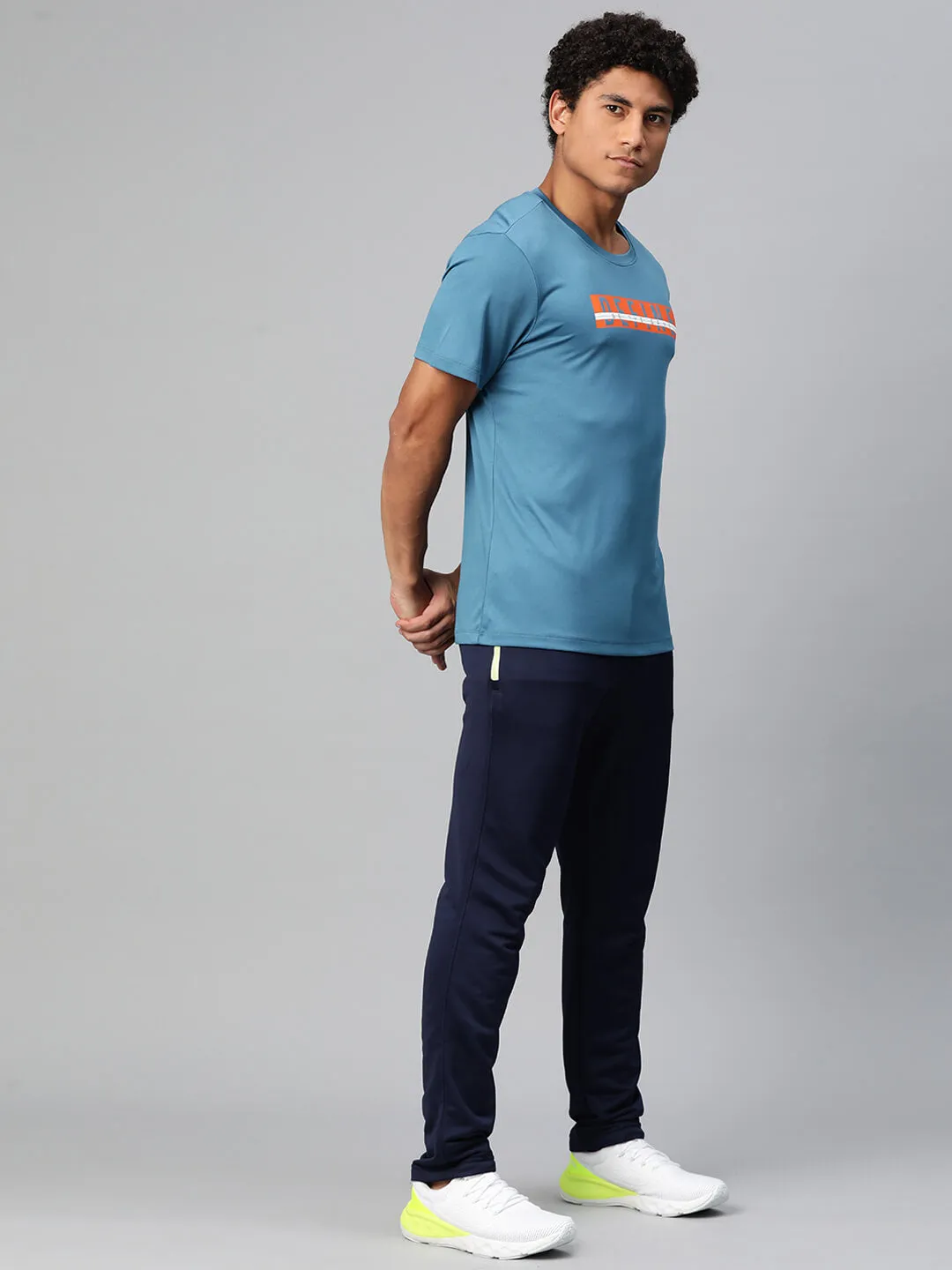 Urban Chic EcoFriendly Dye Alcis Men Typography Printed Anti Static Slim Fit T-shirt