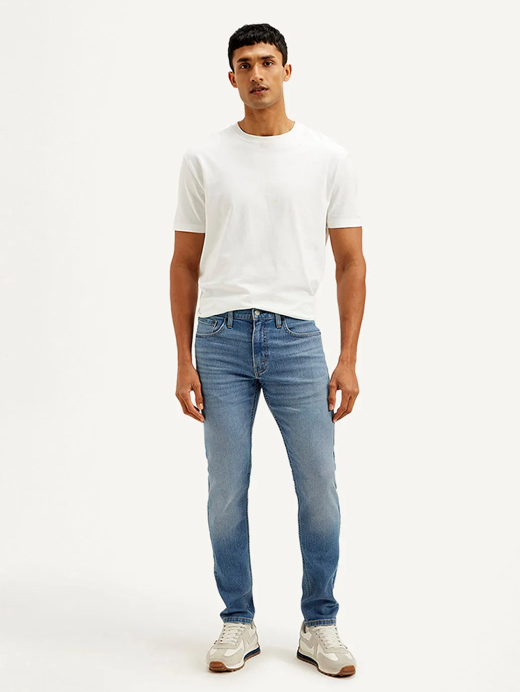 Weekend Wear Non Restrictive Thigh Men's 512 Navy Blue Slim Tapered Fit Mid Rise Jeans