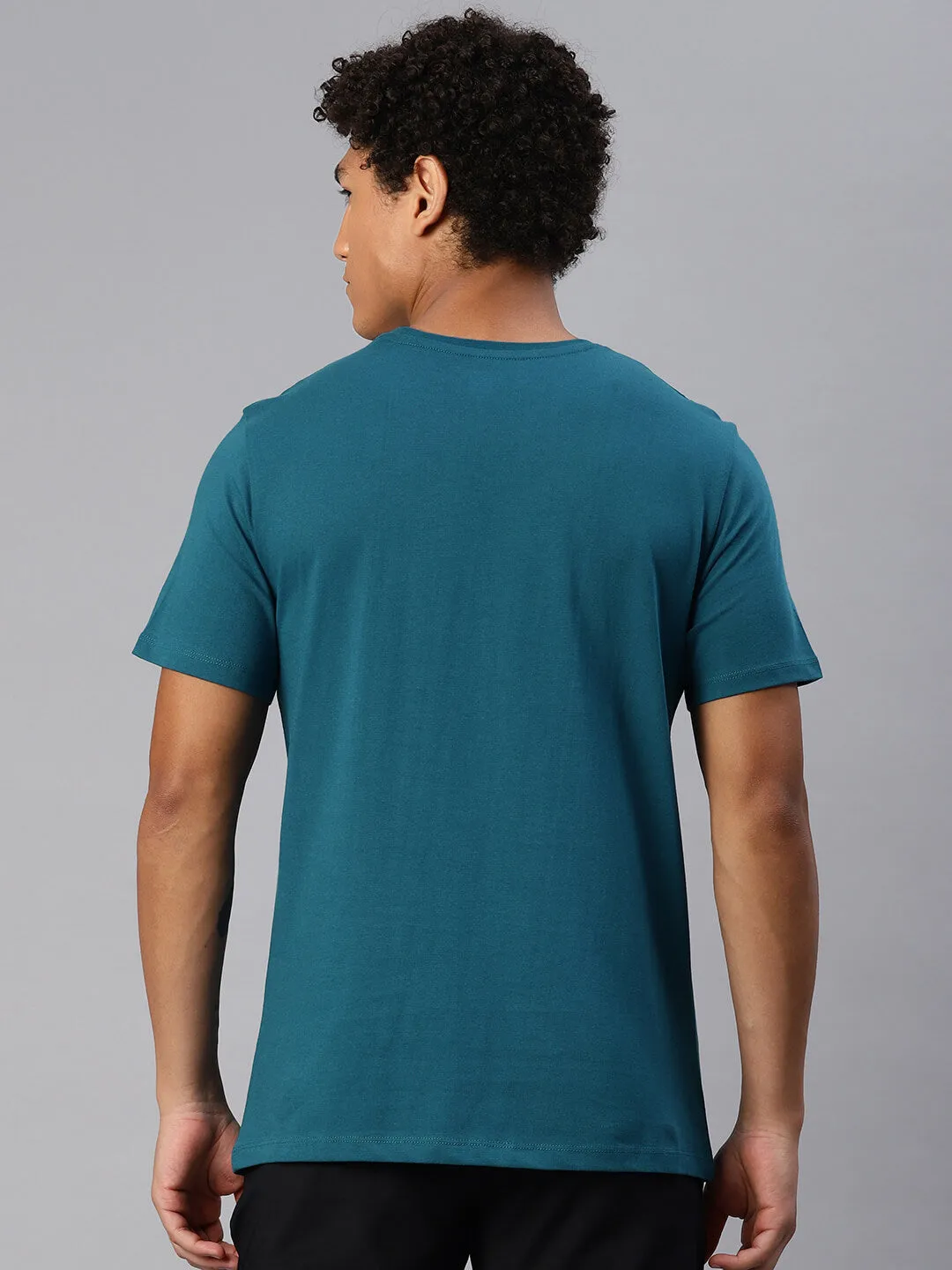 Alcis Men Typography Printed T-shirt Stone Glow Creative Glow