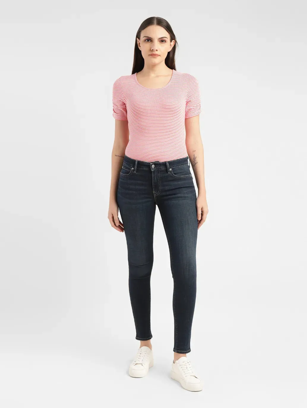 All Style Fit Women's 711 Blue Skinny Fit Mid Rise Jeans