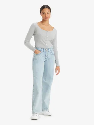 Women's Light Blue Loose Fit Low Rise Jeans City Approved Quick Matchup