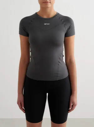 Anti Bacterial Treatment Shadow Grey Soft Basic Short Sleeve