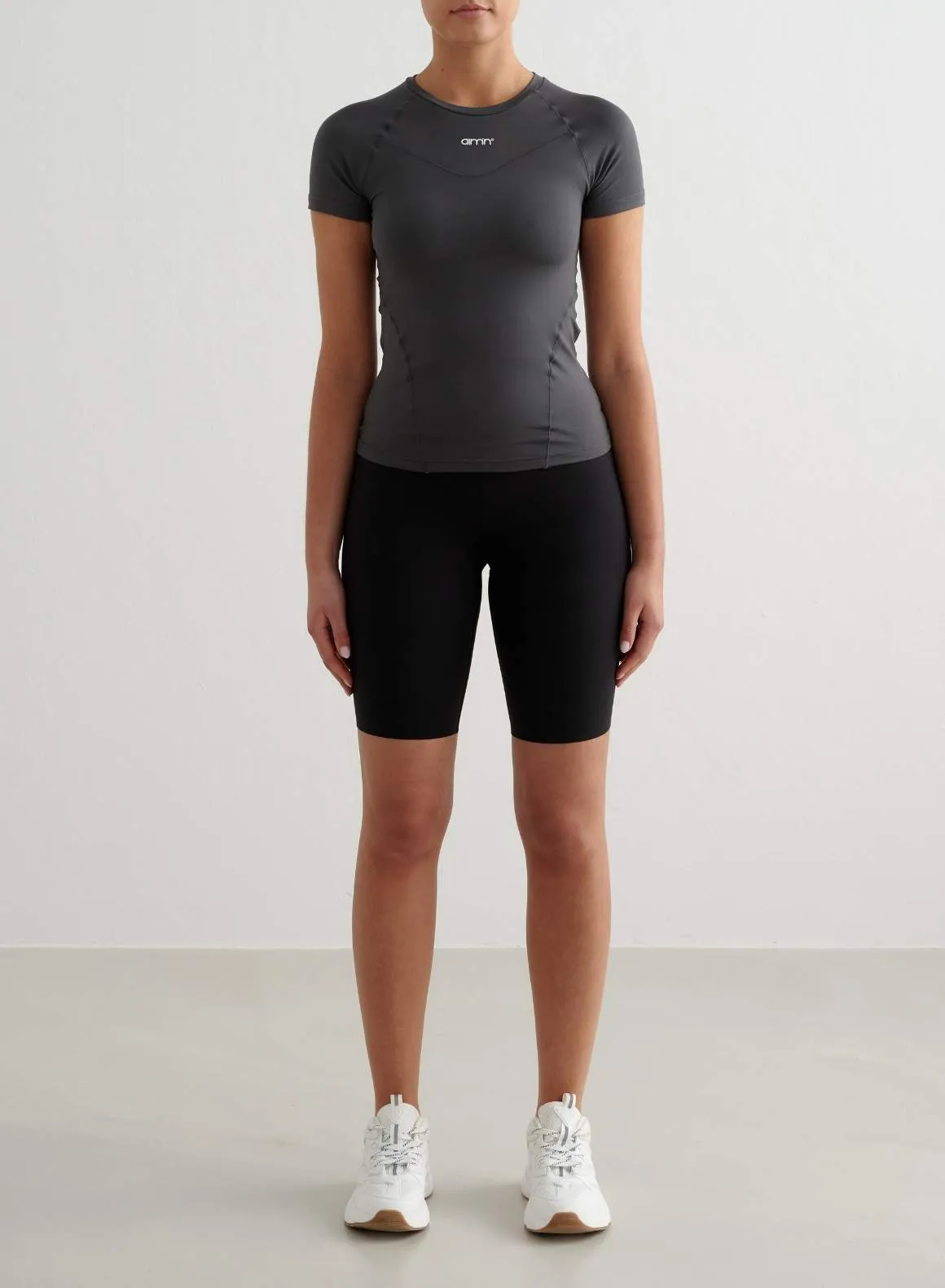 Shadow Grey Soft Basic Short Sleeve Classic Outfit Style Boat neck style