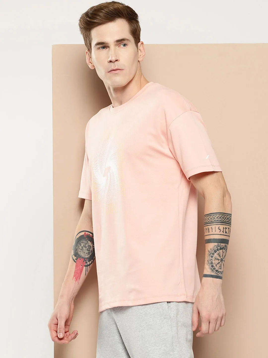TemperatureControlTechnology Alcis Men Typography Printed Sports T-shirt