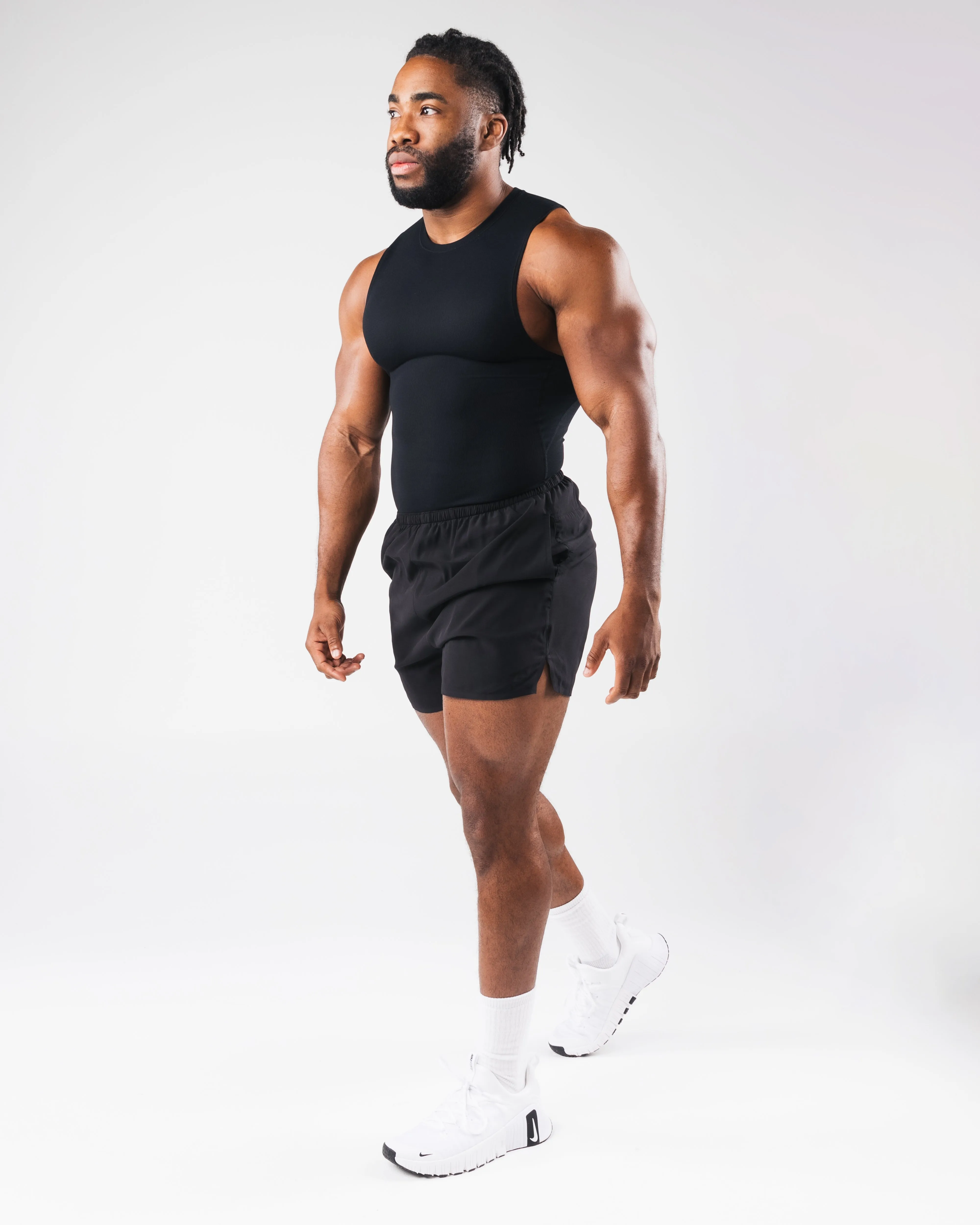 Power Tank - Black Mesh Lining High Stretch