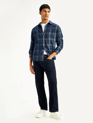 Men's 512 Navy Blue Slim Tapered Fit Mid Rise Jeans Everyday Vibrant Sustainable Evening Stroll Casual