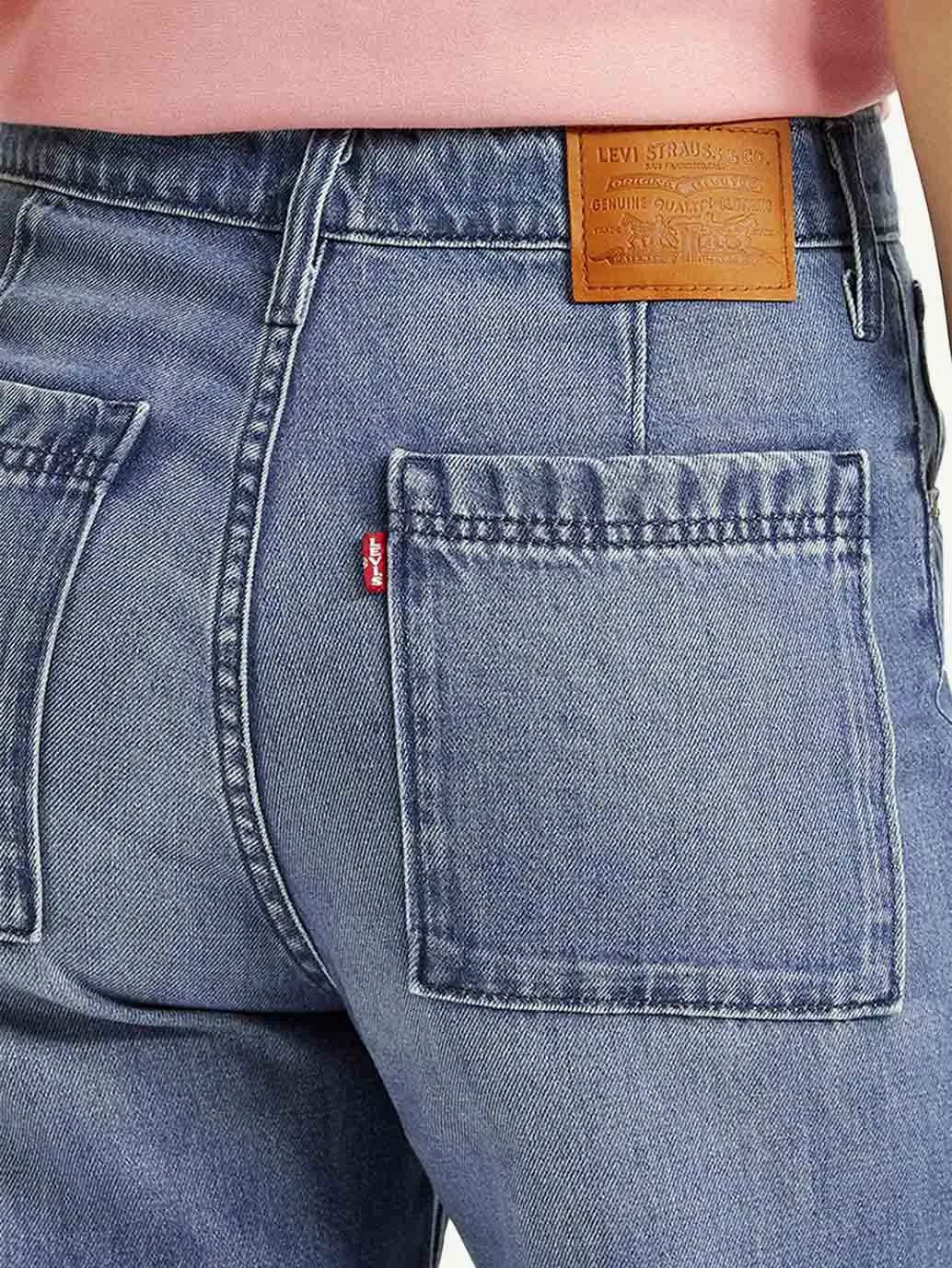 Anytime Fit Women's Blue Mile High Wide Leg Fit High Rise Jeans