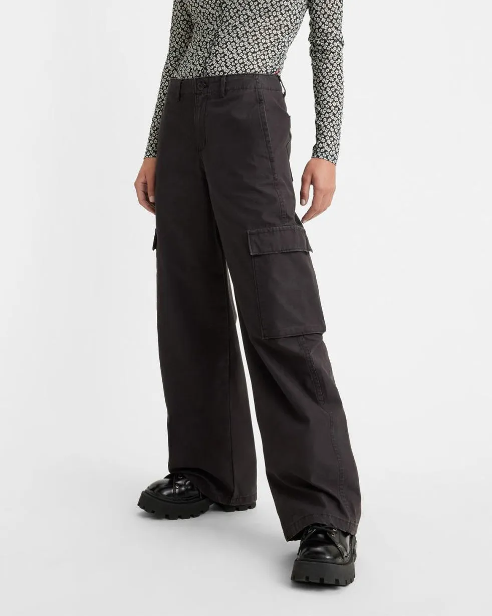 Levi's? Womens Baggy Cargo Pants - Meteorite Quality Wear Classic Gym Ready