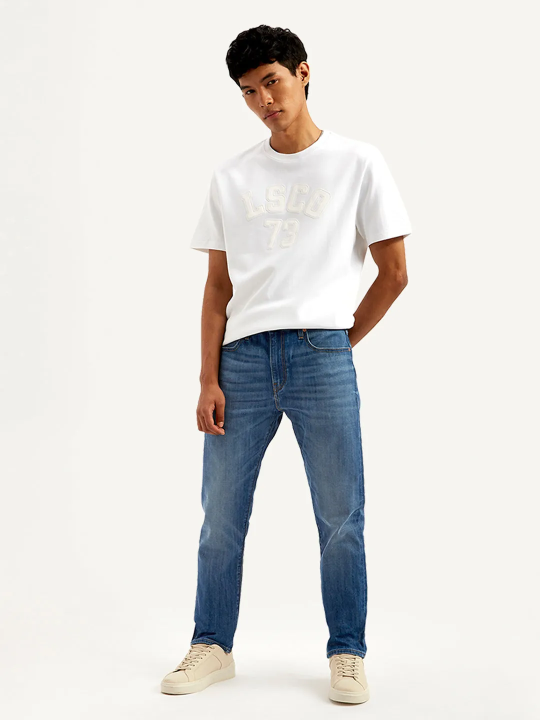 Sustainable Creative Look Family Style Slim Men's 512 Blue Slim Tapered Fit Mid Rise Jeans