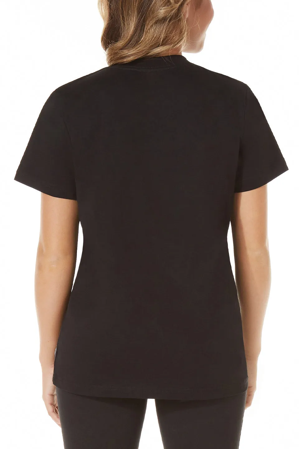 Low Care Cali Cheer Show Sparkle Tee in Black