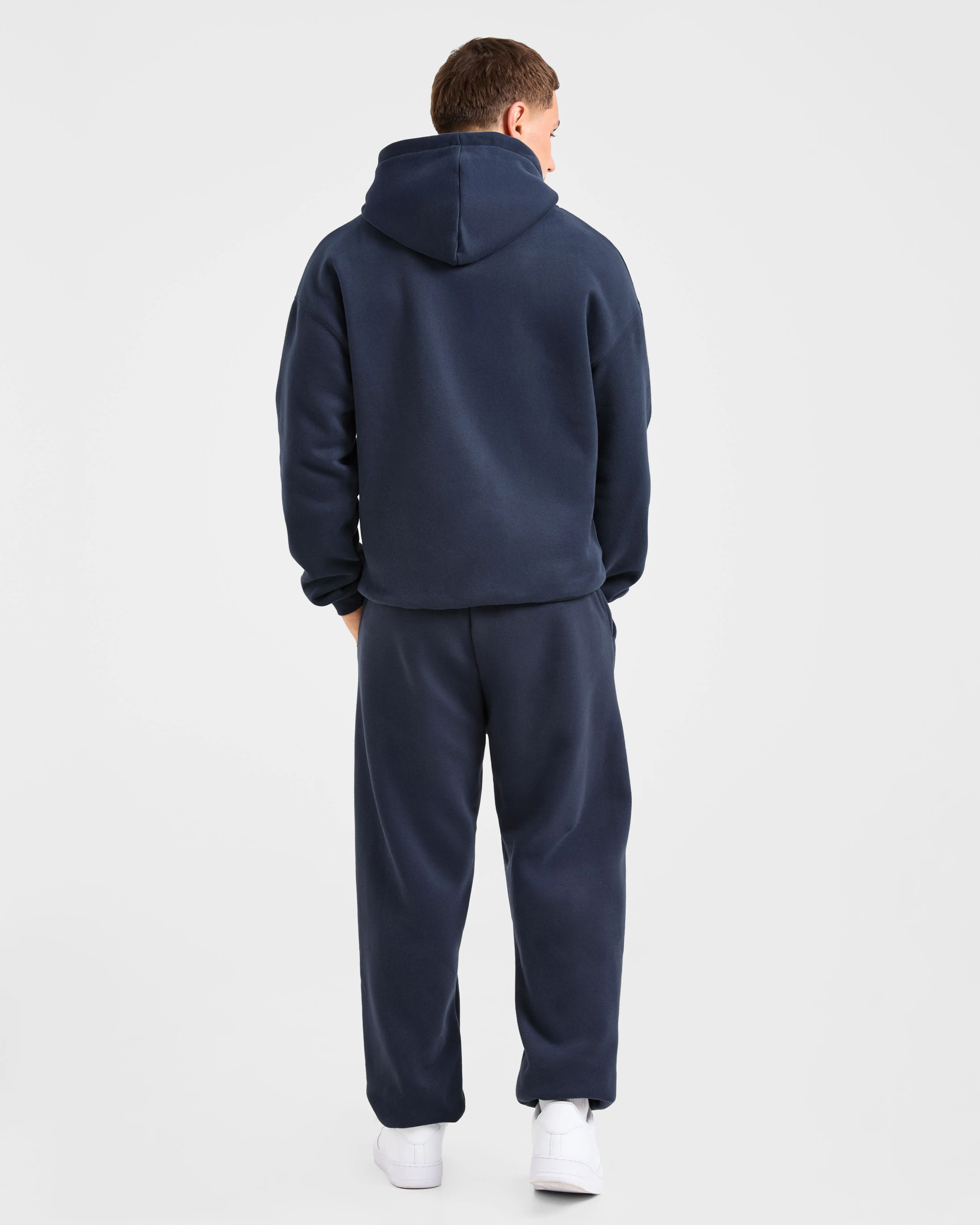 Academy Oversized Hoodie - Navy Hidden Pocket Compartments Photography Ready