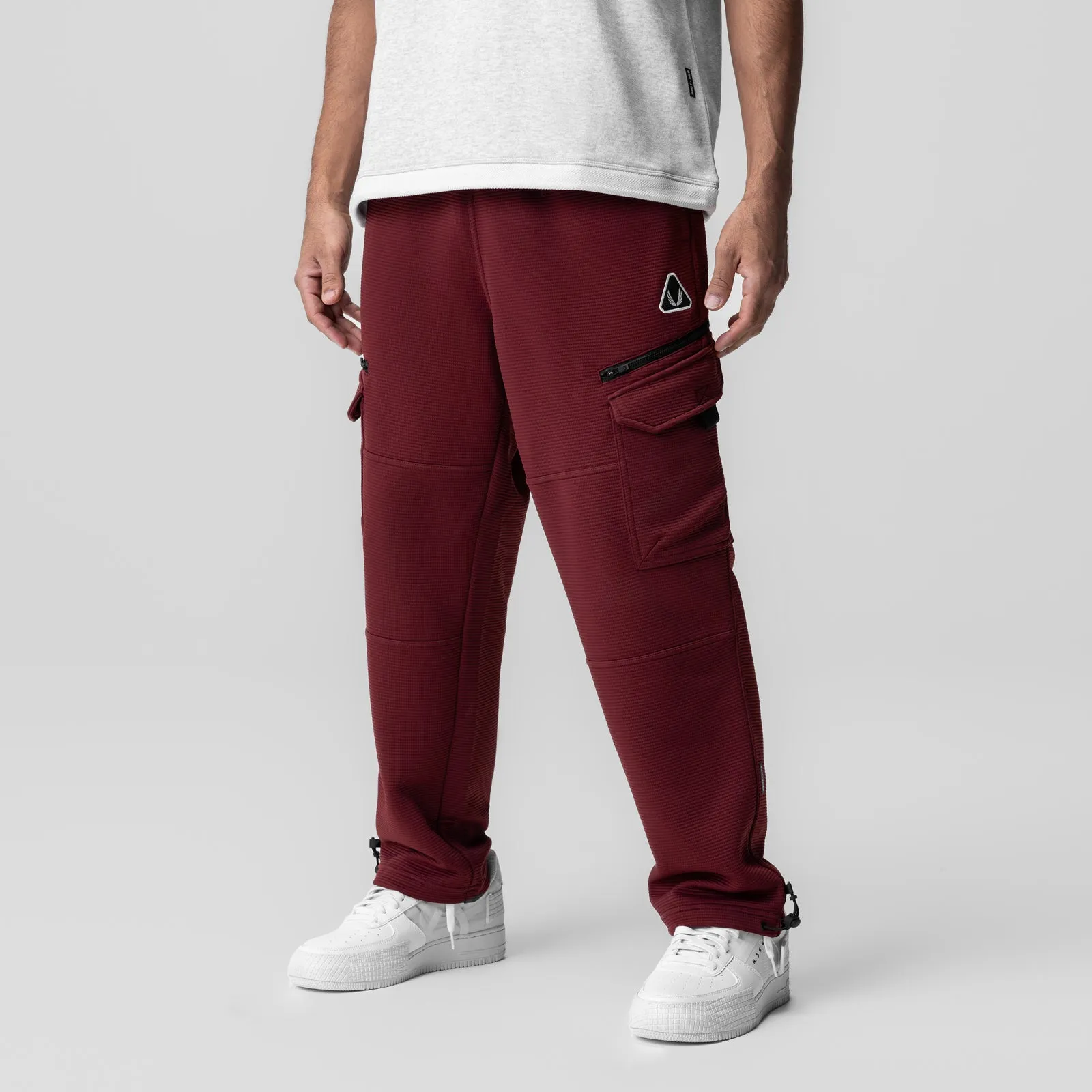 1033. Deltapeak? Cargo Cinch Jogger - Crimson Tapered ankle Seasonless wear