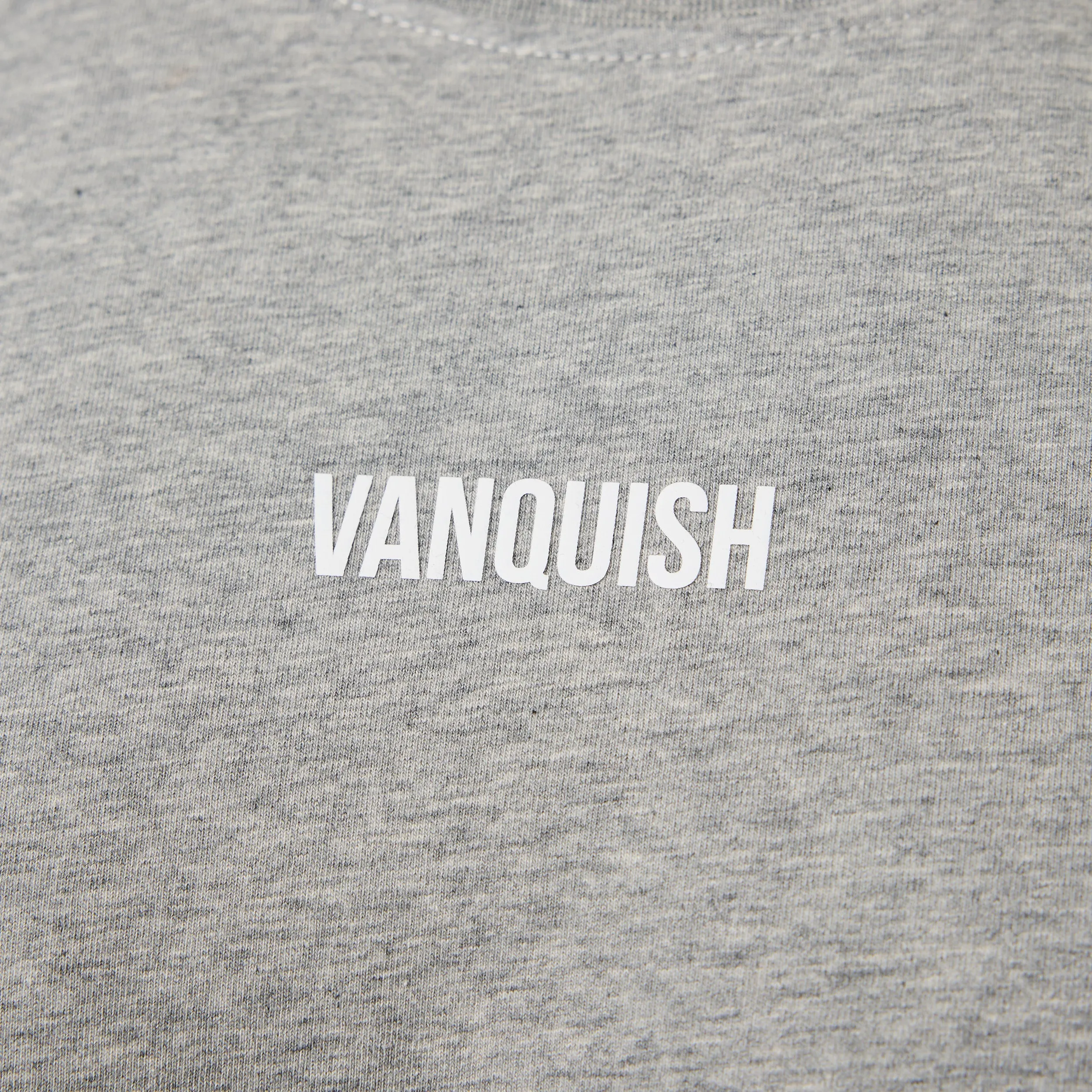 Ribbed Collar Trim tall size Vanquish Essential V2 Grey Melange Oversized Boxy T Shirt