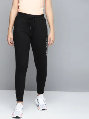 StaticResistantMaterial Double Stitched Alcis Women Solid Black Jogger