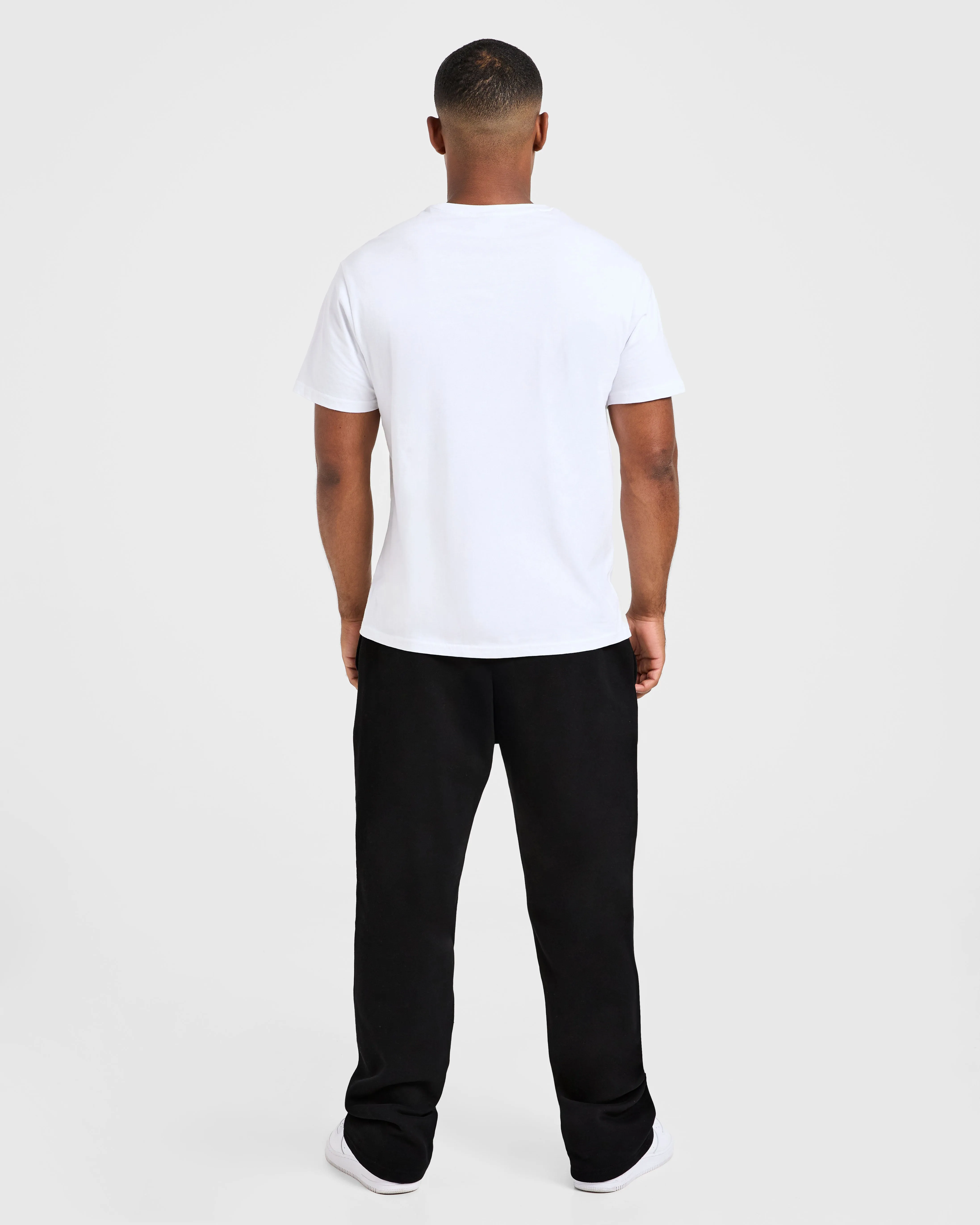 Essential Oversized Straight Leg Joggers - Black StretchMaterial