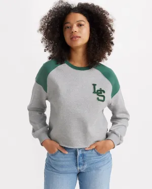 Neat And Easy Levi's? Womens Graphic Campout Crew Sweat - Starstruck Heather Grey