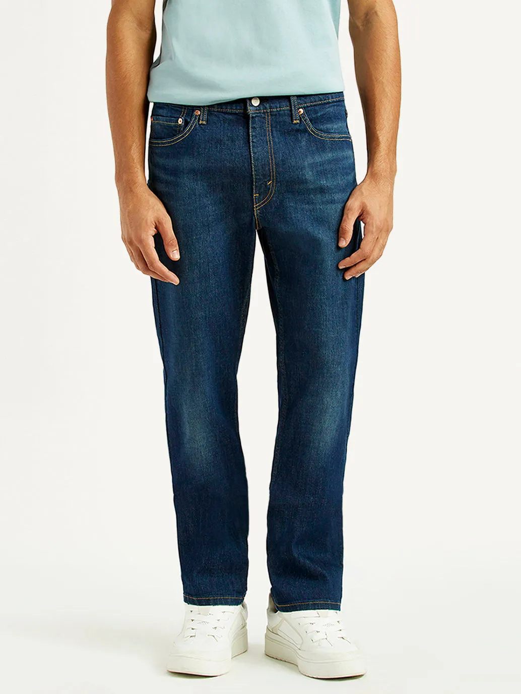 Minimalist Eco Friendly Men's 513 Dark Indigo Slim Straight Fit Mid Rise Jeans