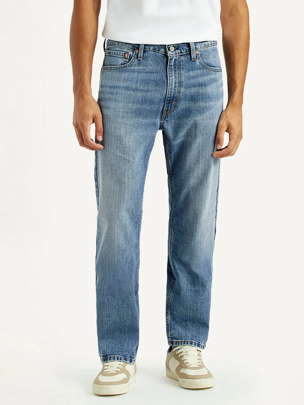 Men's 555 Light Indigo Loose Fit Mid Rise Jeans Slim Silhouette