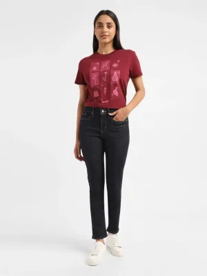 Shape Retention Daily Go-To Women's 724 Navy Blue Straight Fit High Rise Jeans