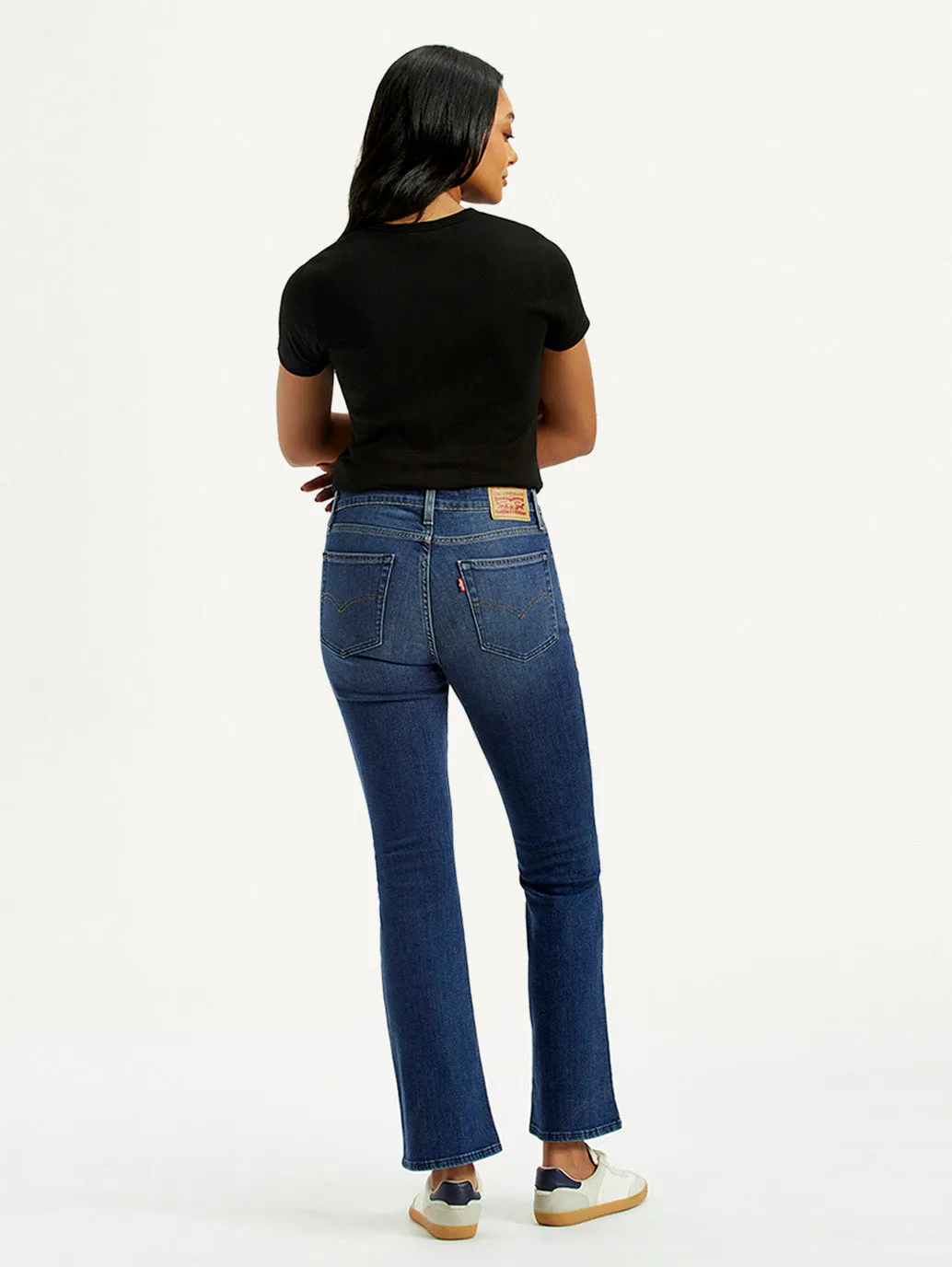 Women's 725 Dark Indigo Flared Fit High Rise Jeans Circular Knit Construction
