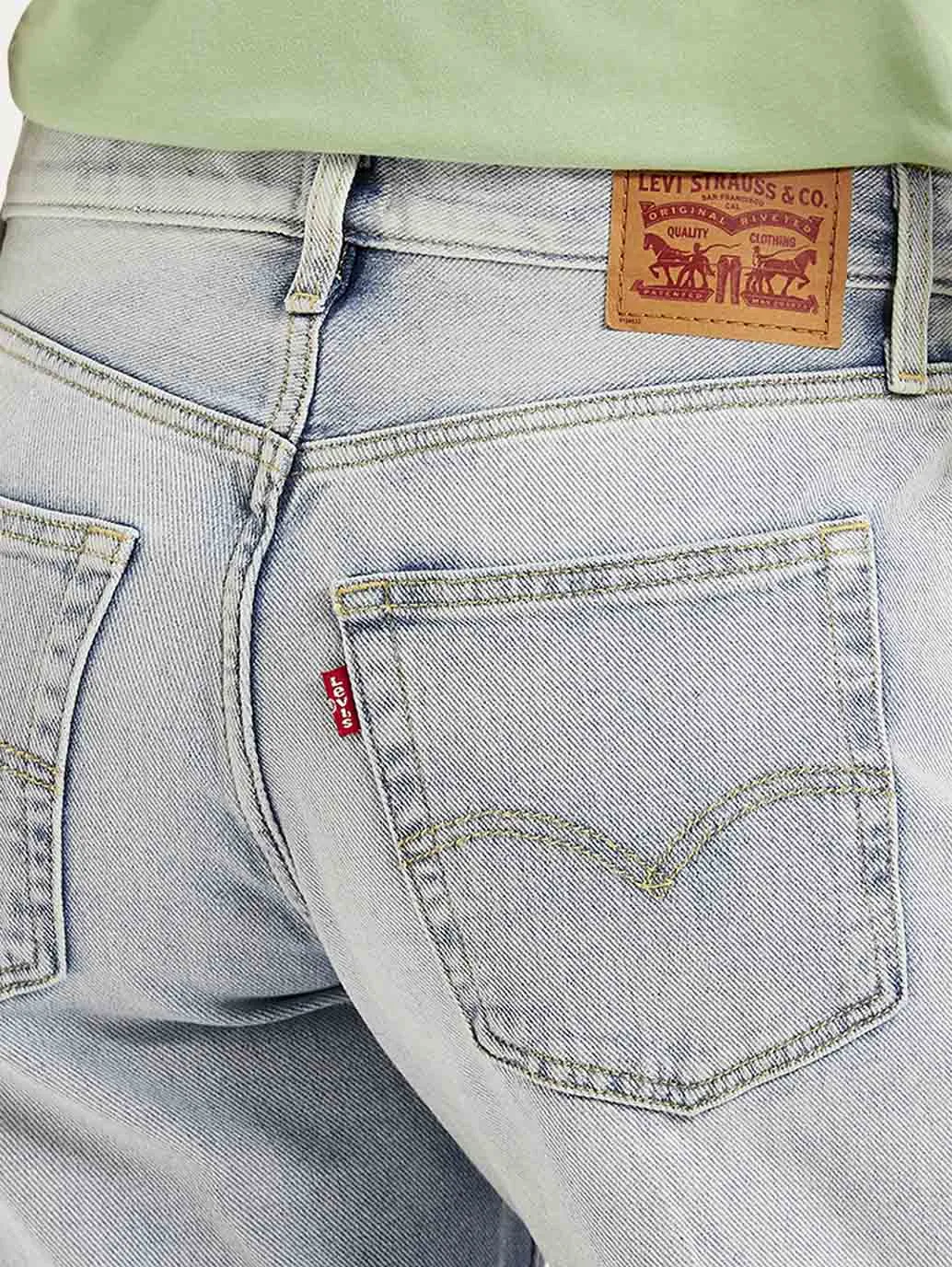 Multi Purpose Pockets Routine Wear Women's 94 Light Blue Baggy Fit High Rise Jeans