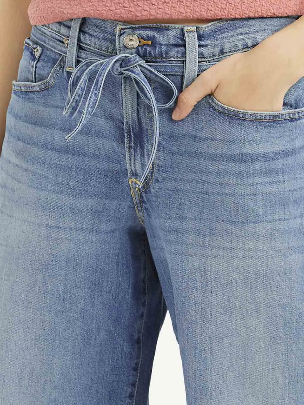 Breathable Work Meeting Relaxed Style Women's Blue XL Straight Fit Mid Rise Jeans