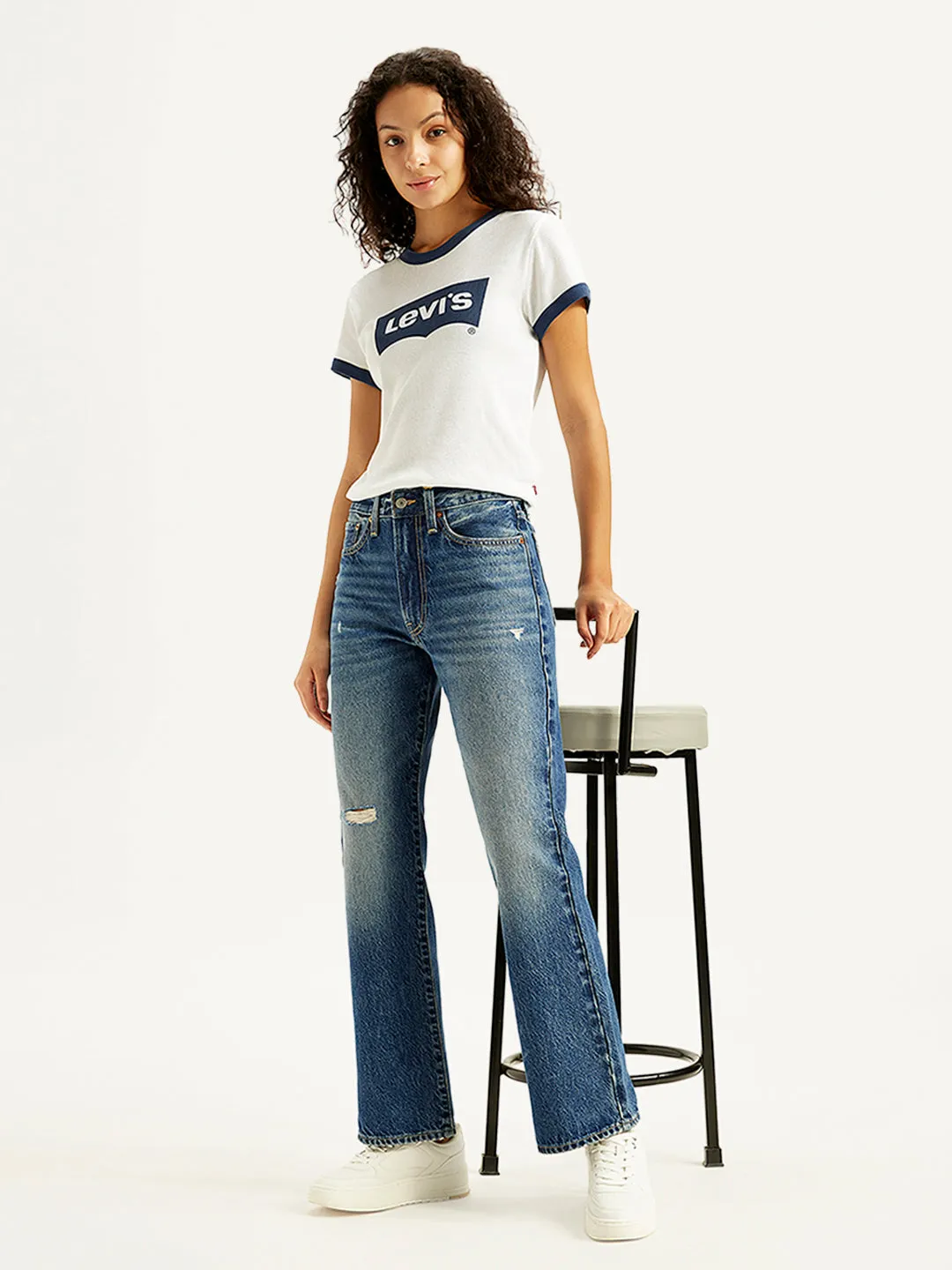 Women's Indigo Wedgie Bootcut Fit Mid Rise Jeans Closet Must Relaxed Style Lightweight Durable