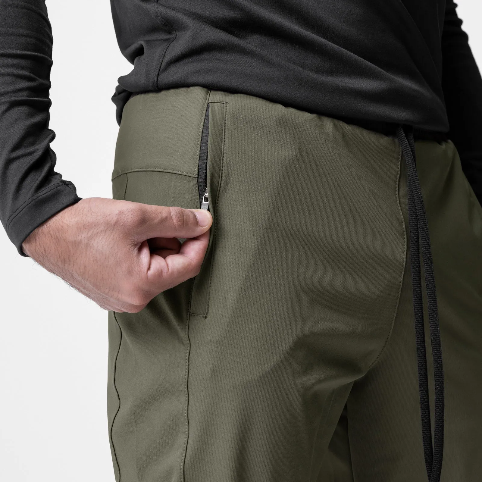 0739. All Condition Moto Jogger - Olive Durable Hem Modern Waist