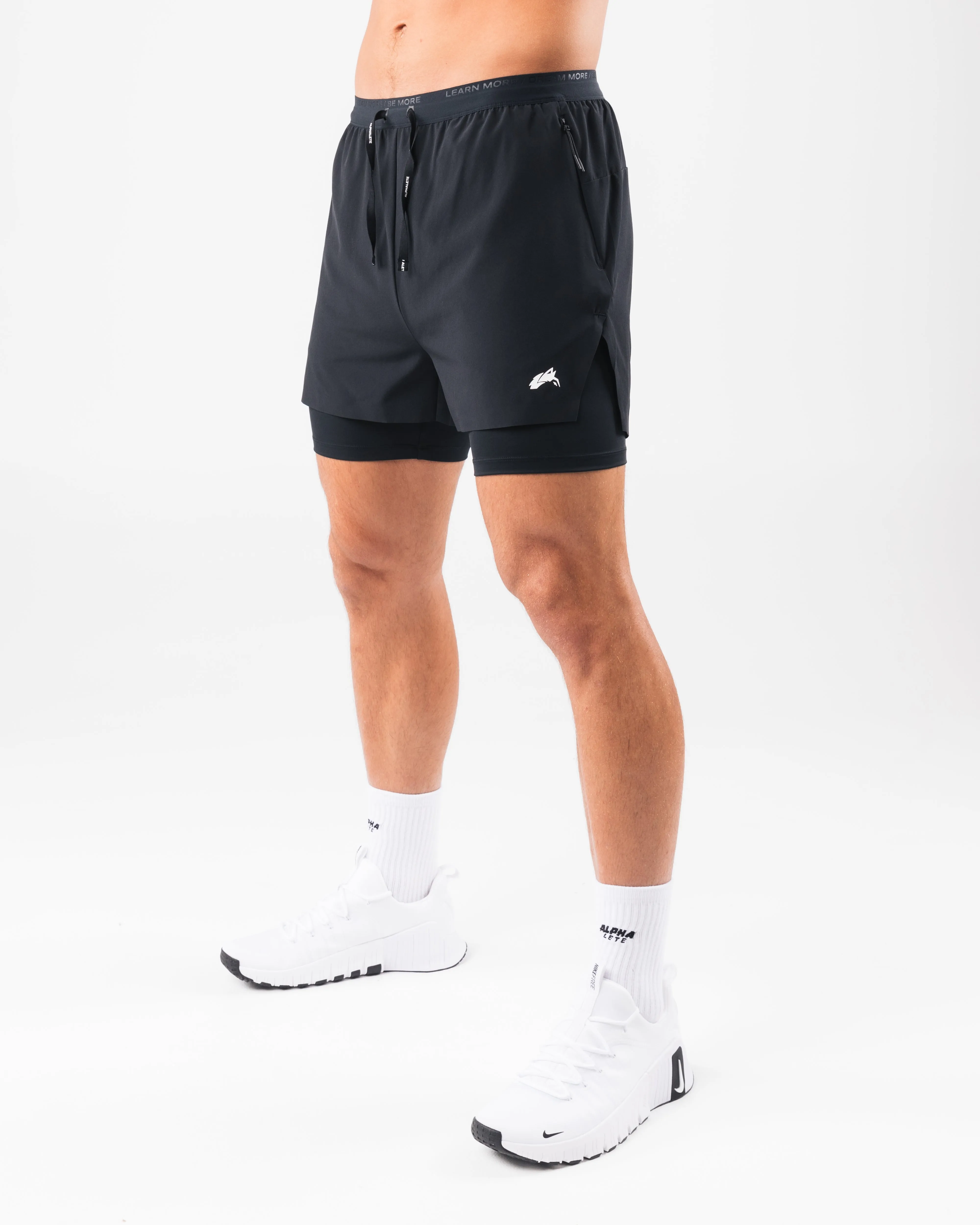 Four Way Stretch Quick Access Cargo Pockets Elite Swift Short 5" - Black