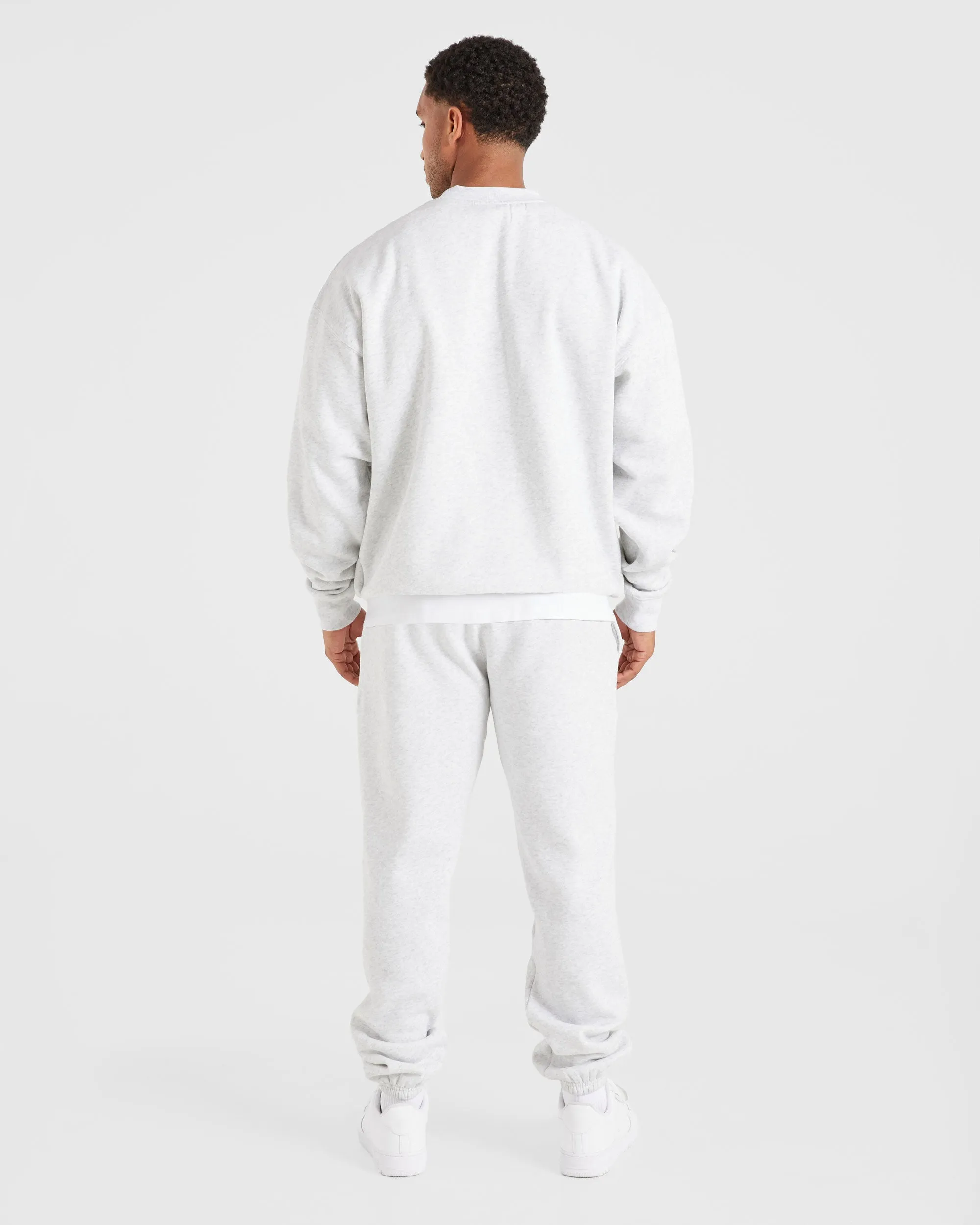 Impala like Warm Lining Essential Oversized Sweater - Grey Marl