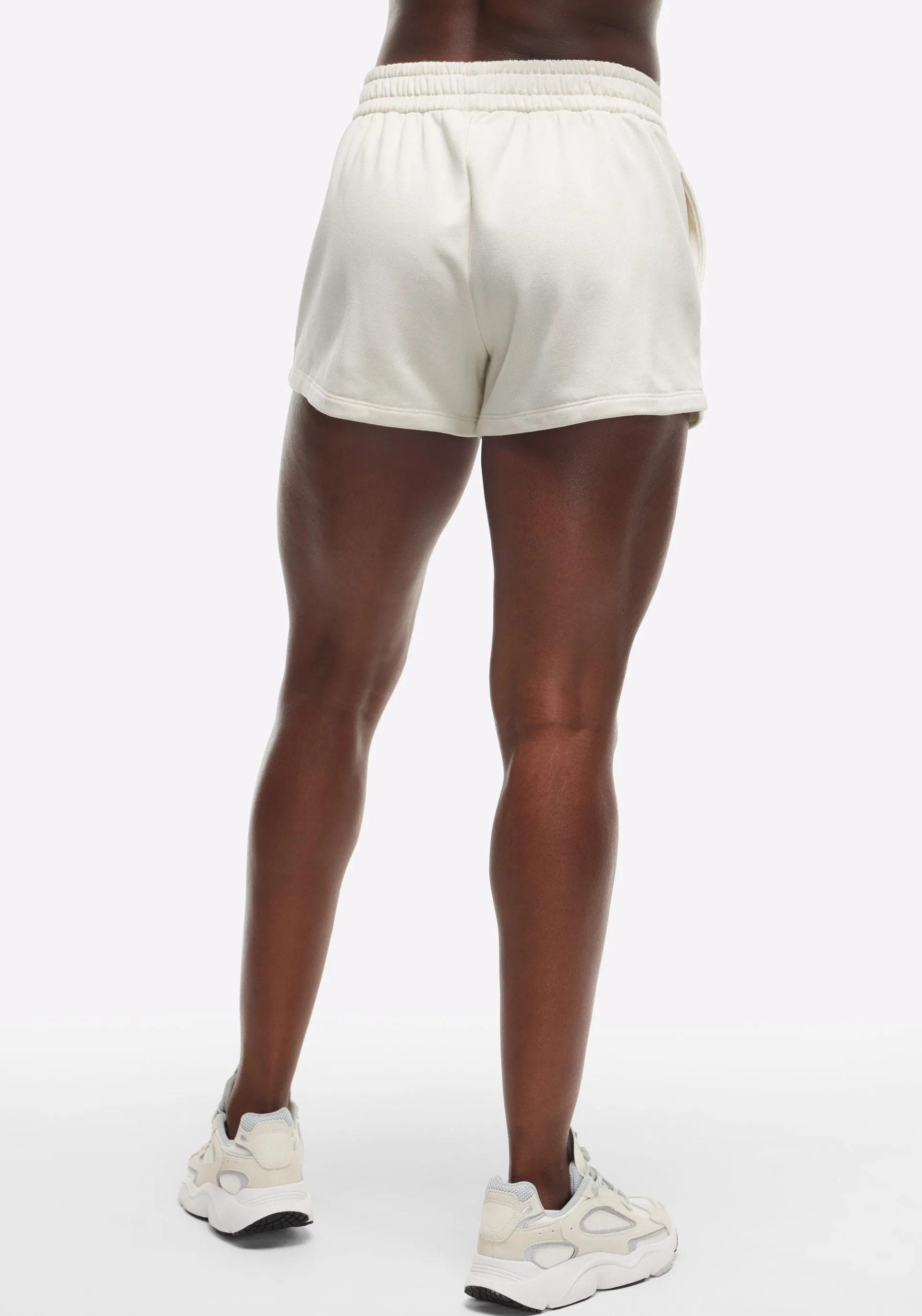 Tight Fit Low Bulk Construction French Terry 3" High Rise Pintuck Shorts
