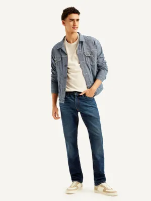 Wrinkle Free Fabric Treatment Effortless Style Men's 511 Blue Slim Fit Mid Rise Jeans