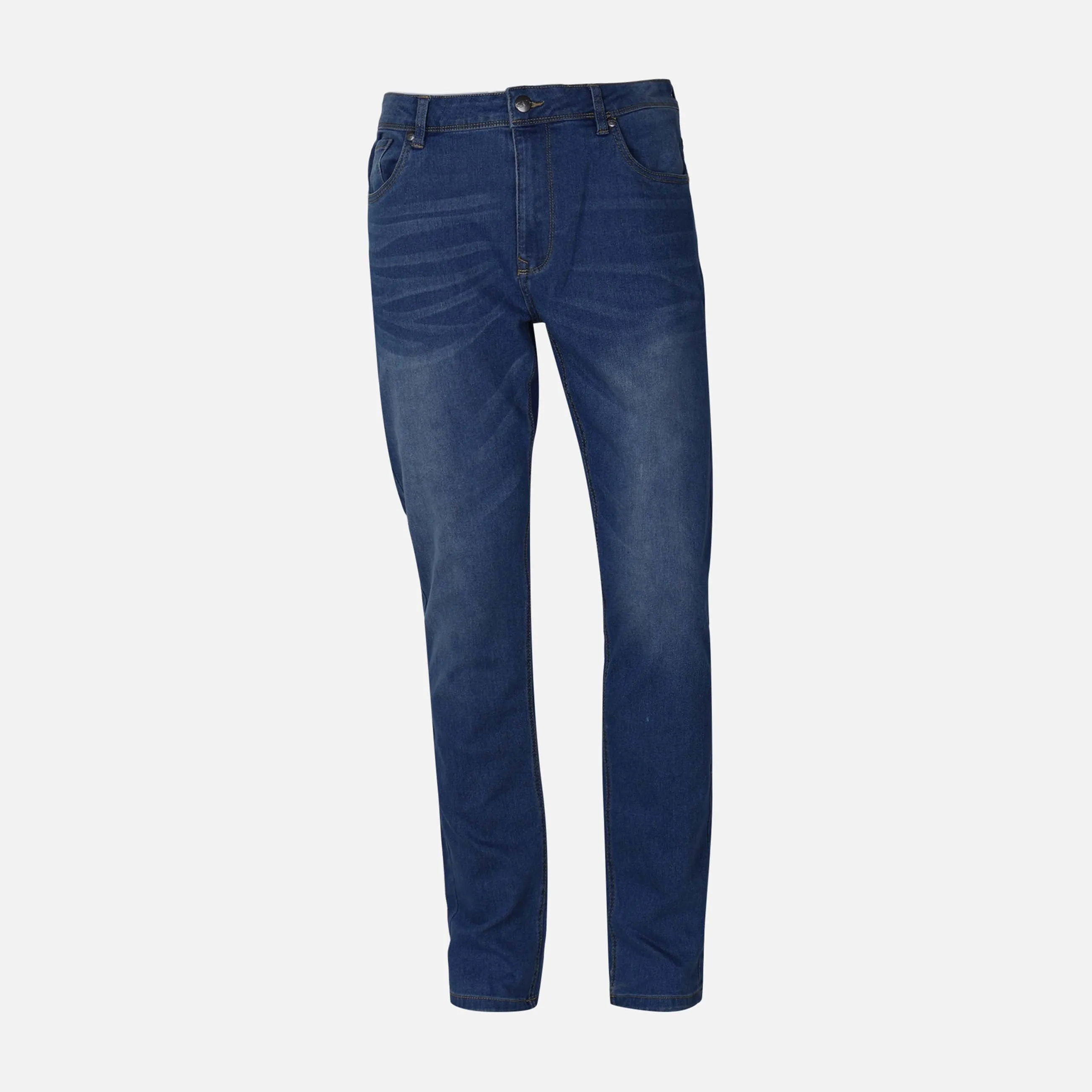 MEN PANTS JEANS REGULAR FIT Relaxed Thigh Cut Stretch Enhanced Mobility