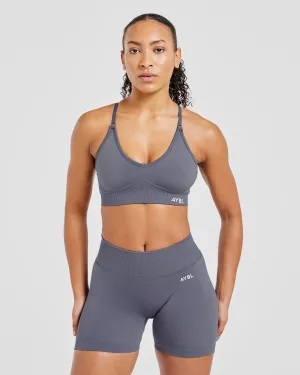 Adapt Seamless Sports Bra - Slate Black fitness clothes Hiking Gear