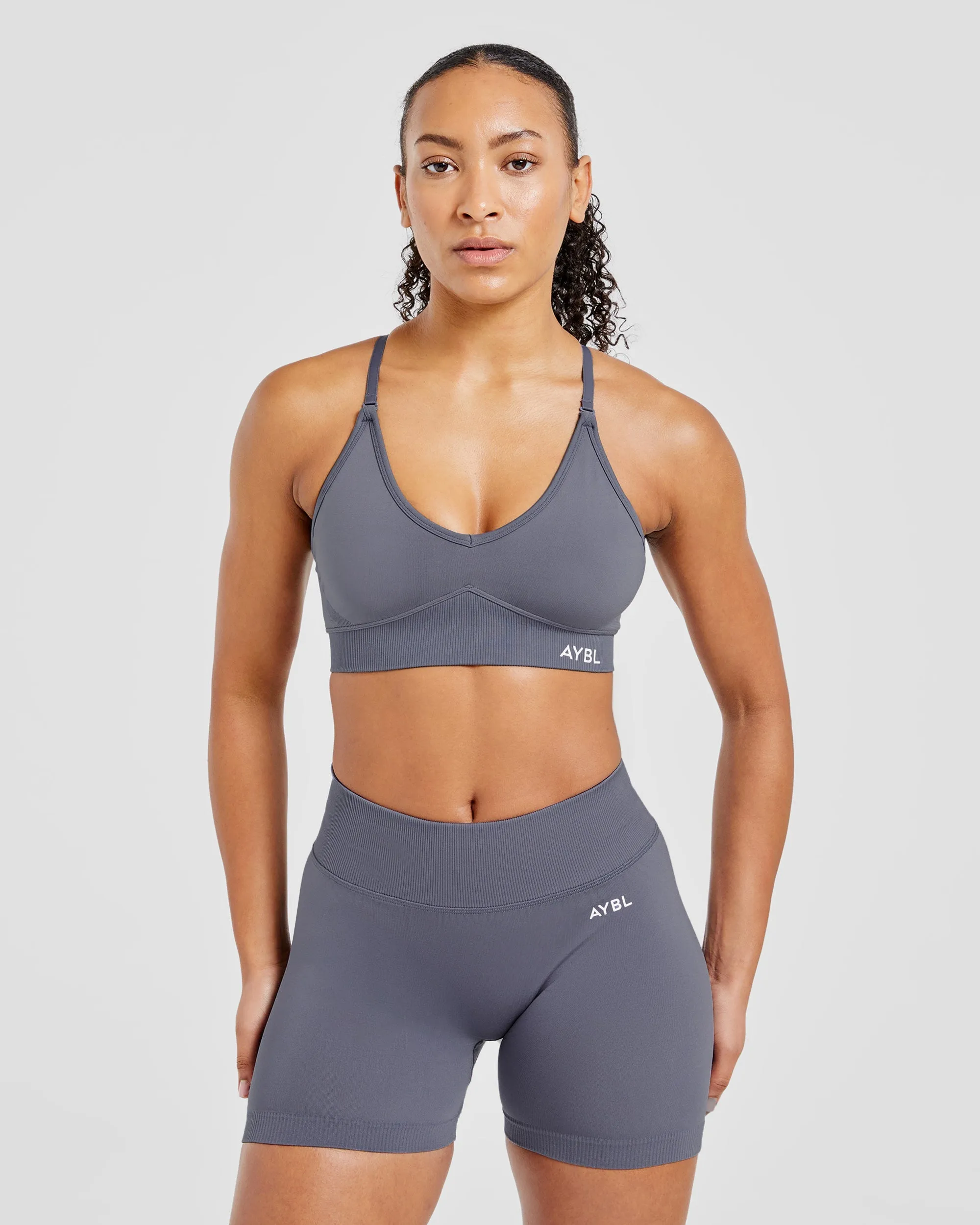 Adapt Seamless Sports Bra - Slate Black fitness clothes Hiking Gear