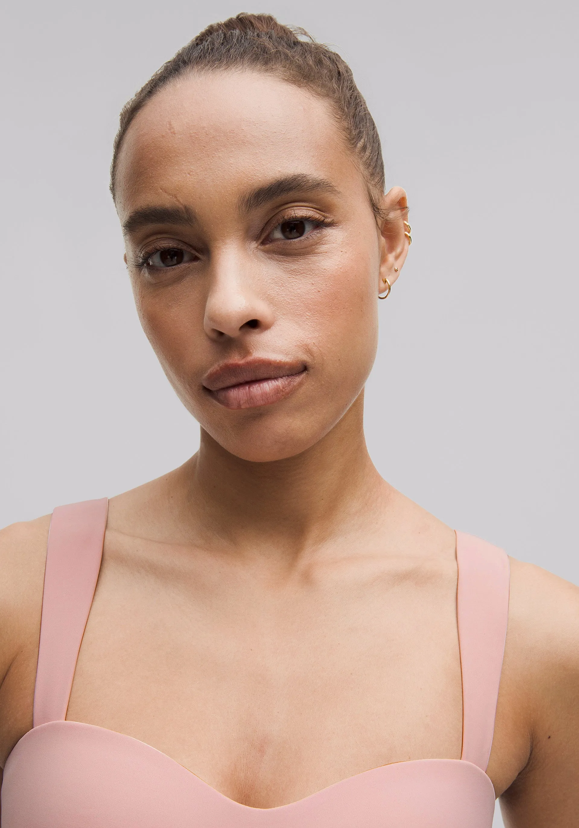 Athletic Non-Slip Closure Soft Foam Cup Sweetheart Bra | Light Support, A/B Cup