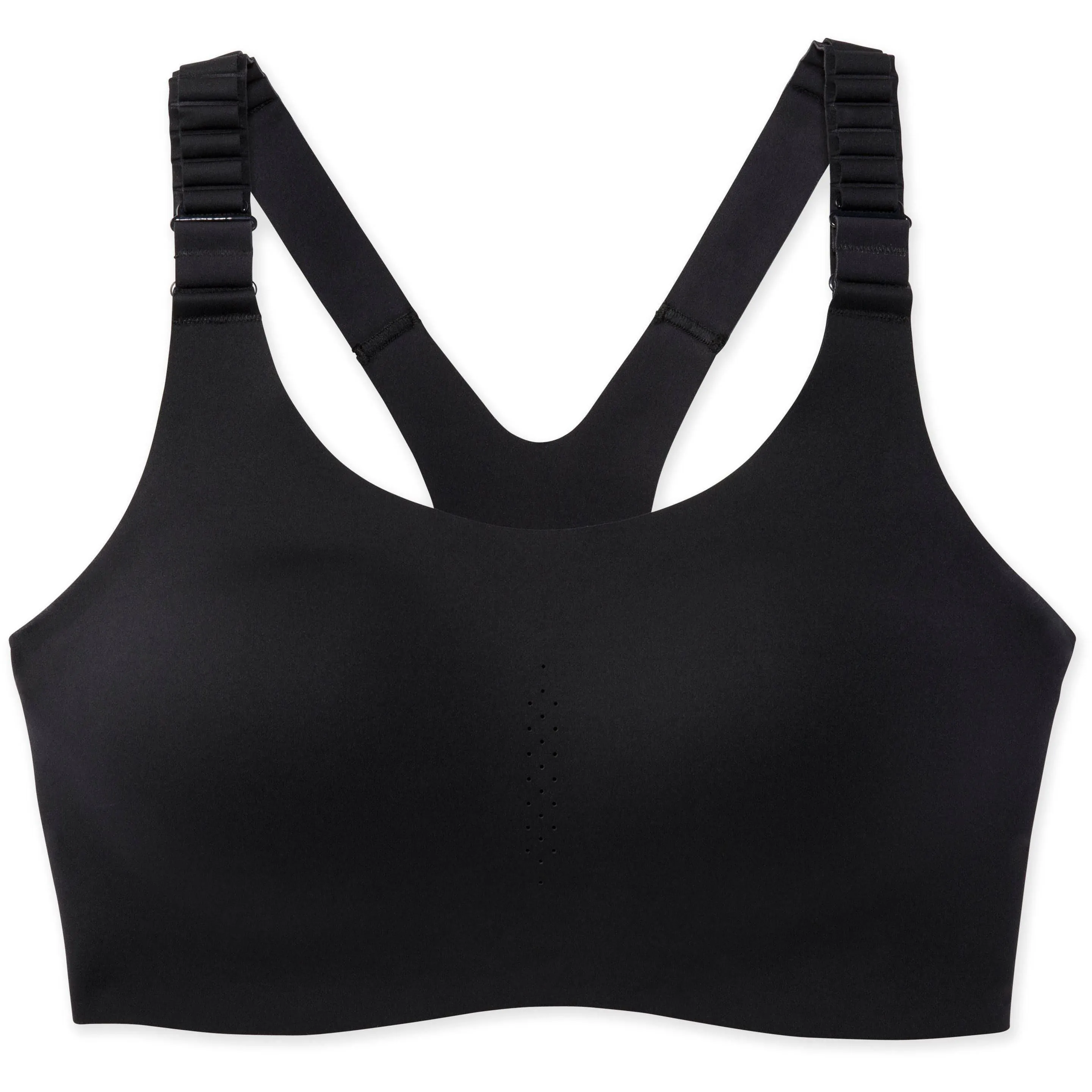 Elastic Smooth Fabric Brooks Dare Racerback Run 2.0 Womens Running Sports Bra - Black
