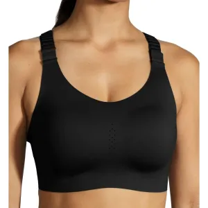 Brooks Dare Racerback Run 2.0 Womens Running Sports Bra - Black Open-back Shock Absorption Zones