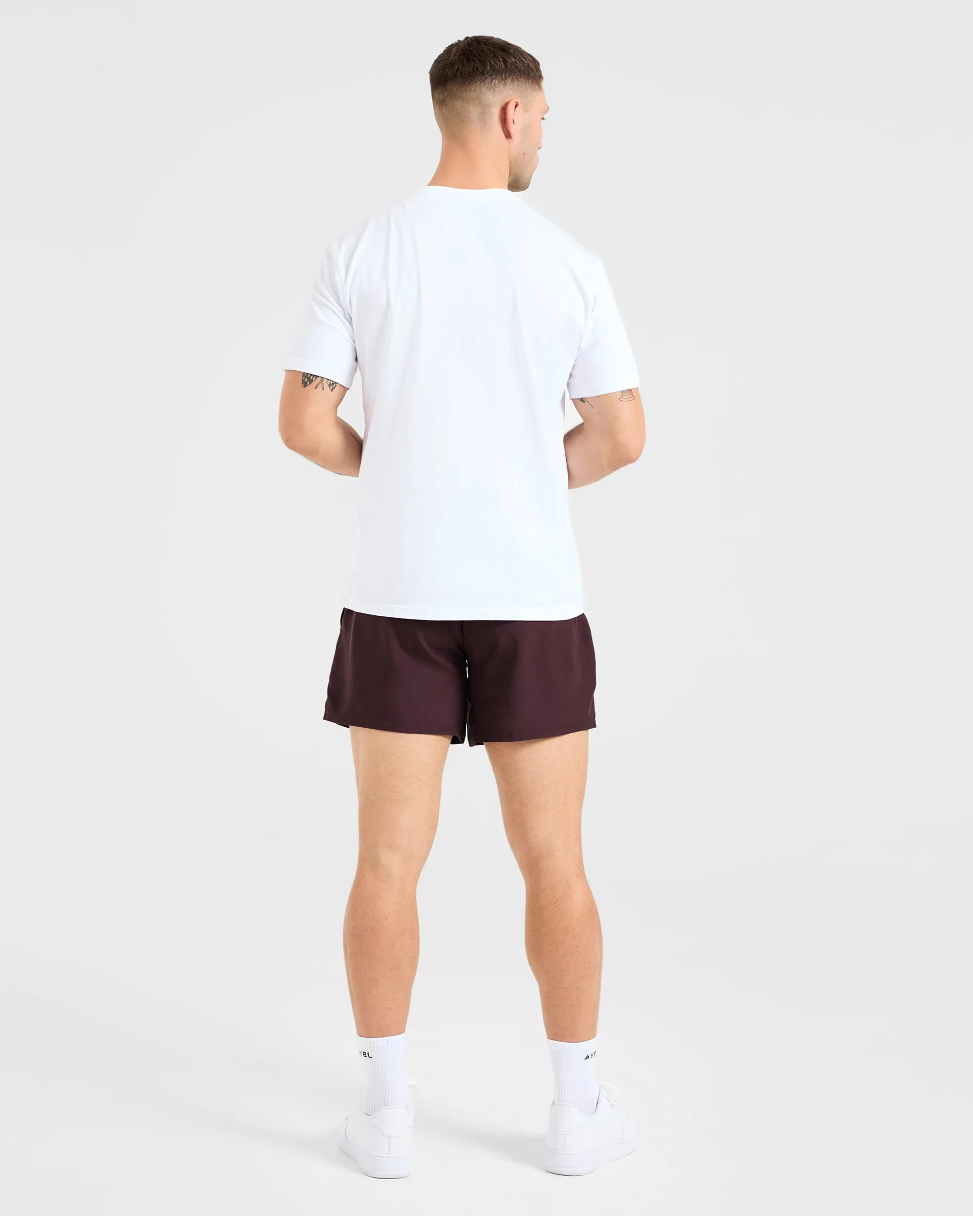 Core 5" Shorts - Dusty Plum Soft Texture Quick Access Zip Pockets