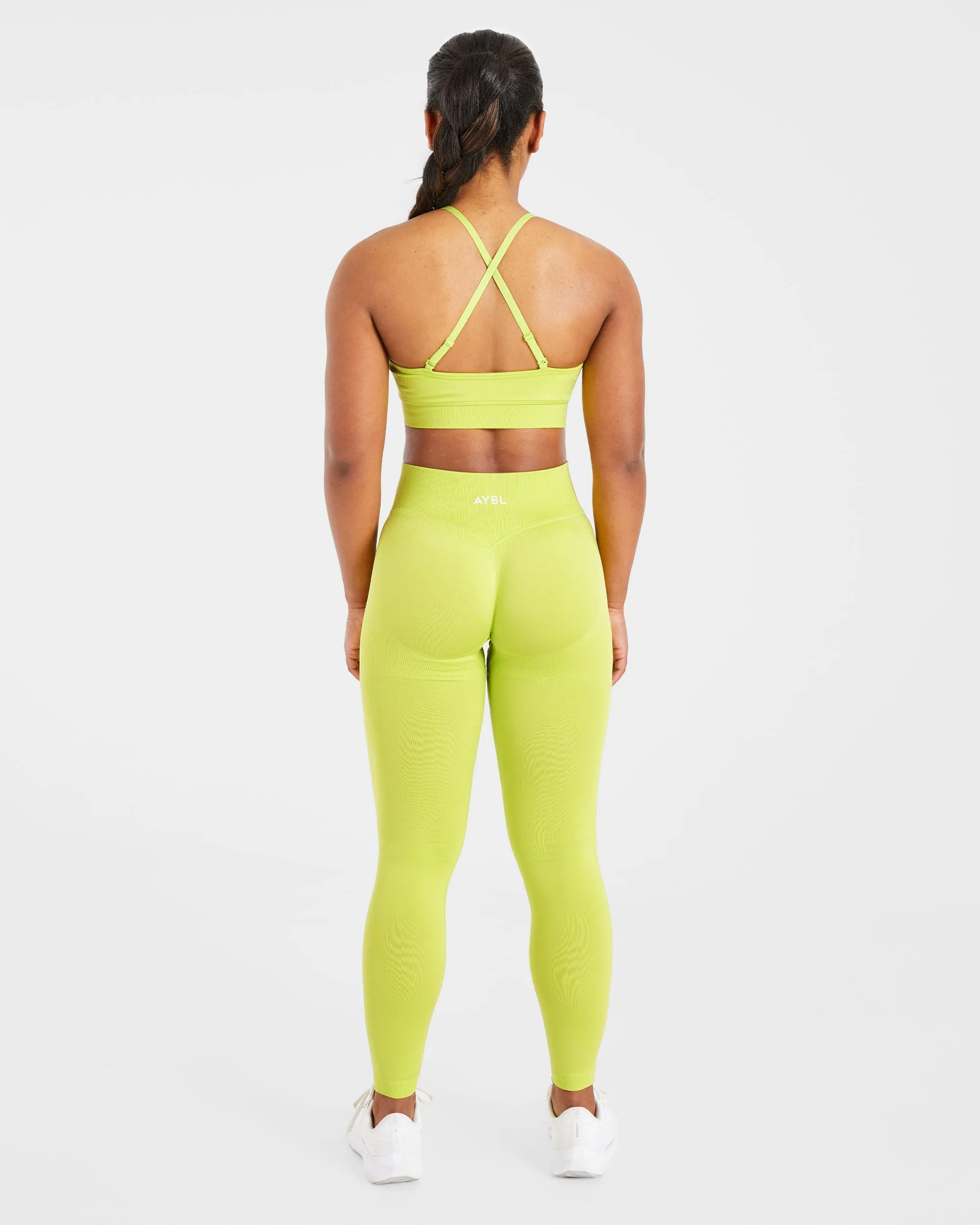 Bonded seams Fashionable Adapt Seamless Sports Bra - Lime Green