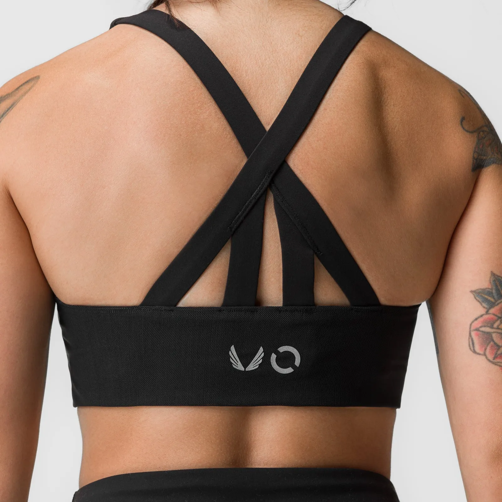 ASRV x Equinox Lycra? Hybrid Sports Bra - Black adults'