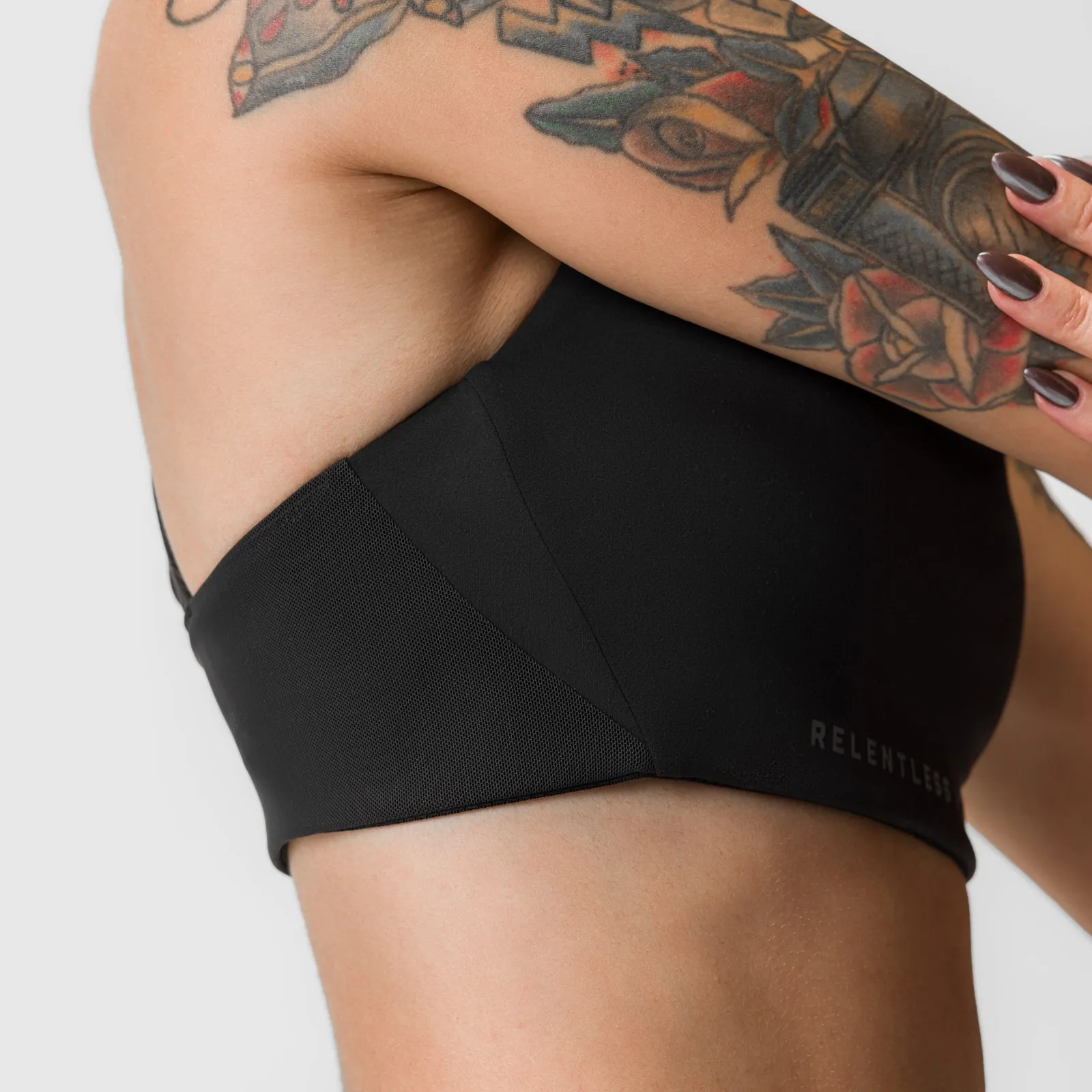 Sleeveless seams Polyester active clothing ASRV x Equinox Lycra? Hybrid Sports Bra - Black