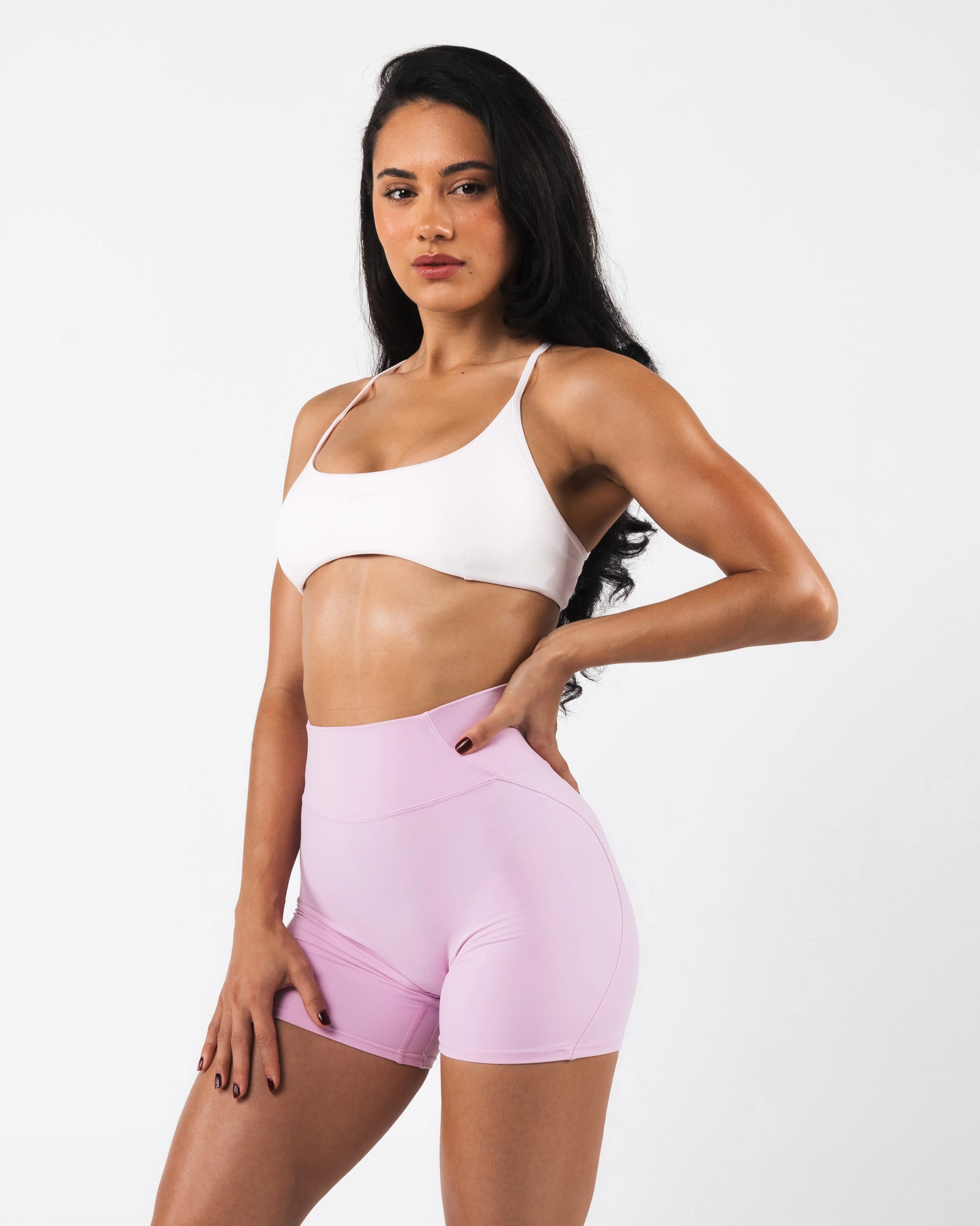 Aura Strappy Bra - White Colorful active clothing