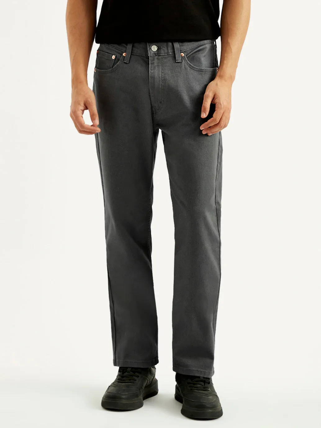 Classic Weekend Getaway Routine Style Men's 541 Charcoal Grey Overdyed Athletic Tapered Fit Mid Rise Jeans