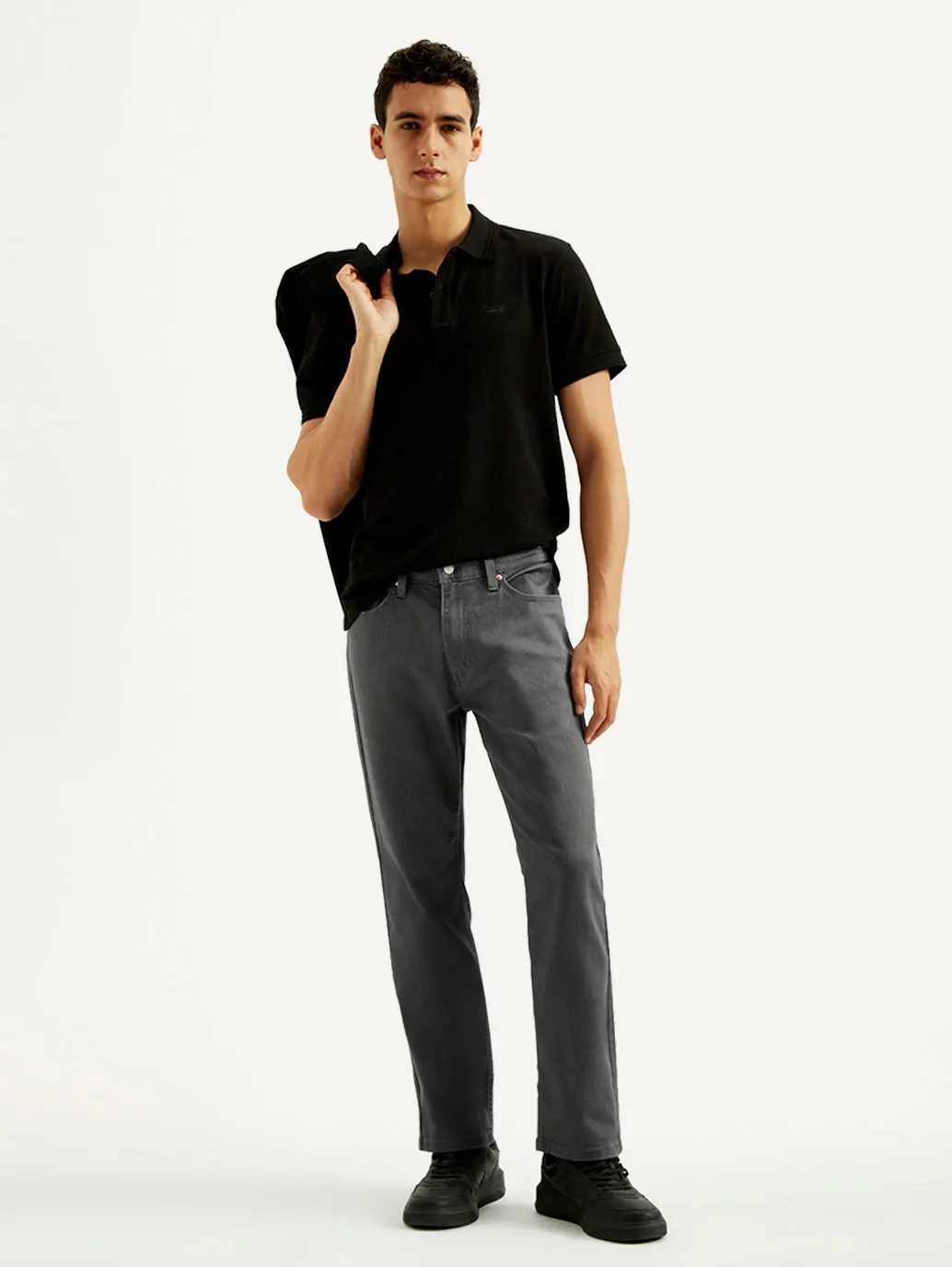 Adjustable Waistband Urban Explorer Picnic Style Men's 541 Charcoal Grey Overdyed Athletic Tapered Fit Mid Rise Jeans