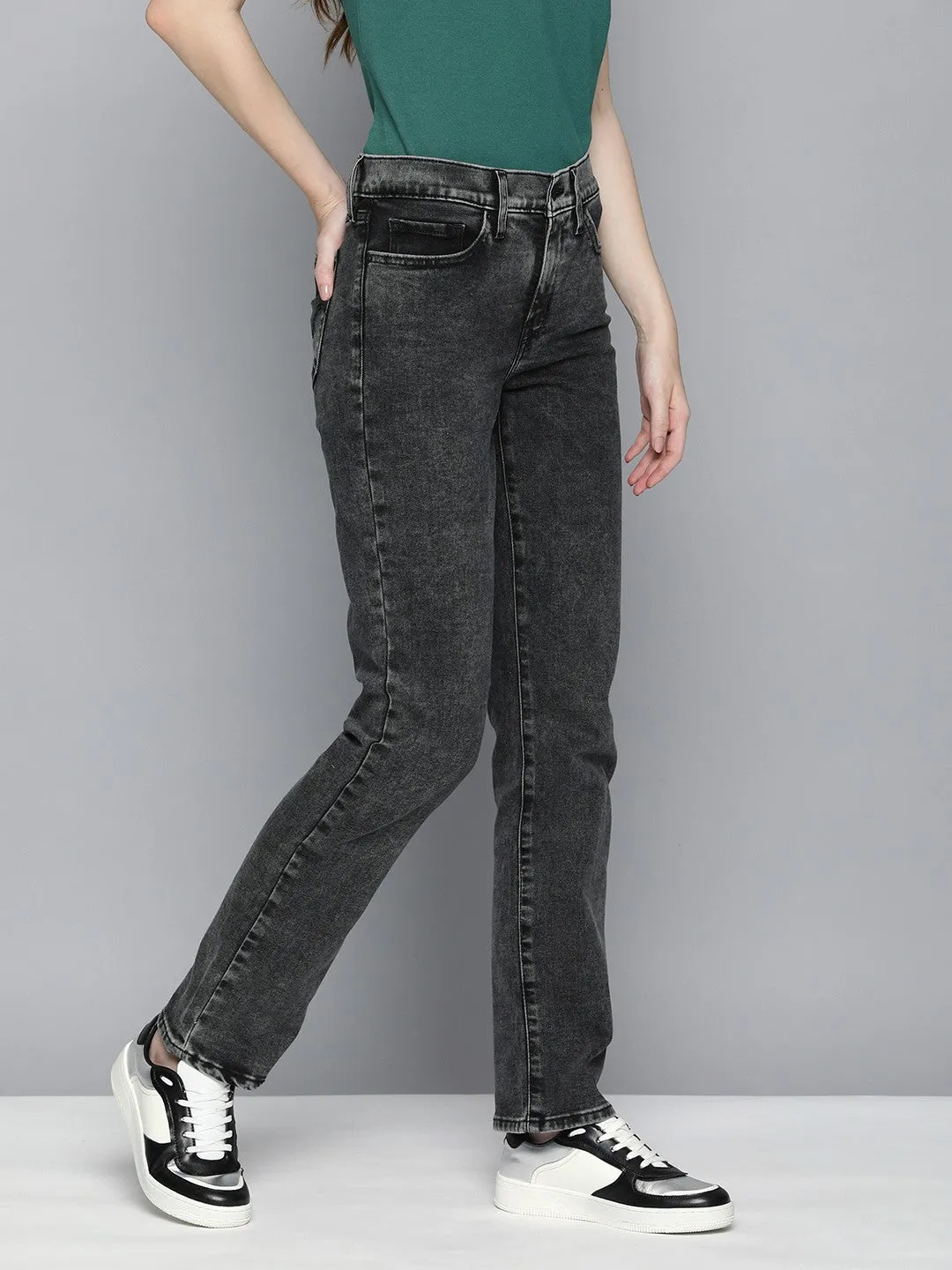 Classic Cut Women's 314 Grey Straight Fit High Rise Jeans