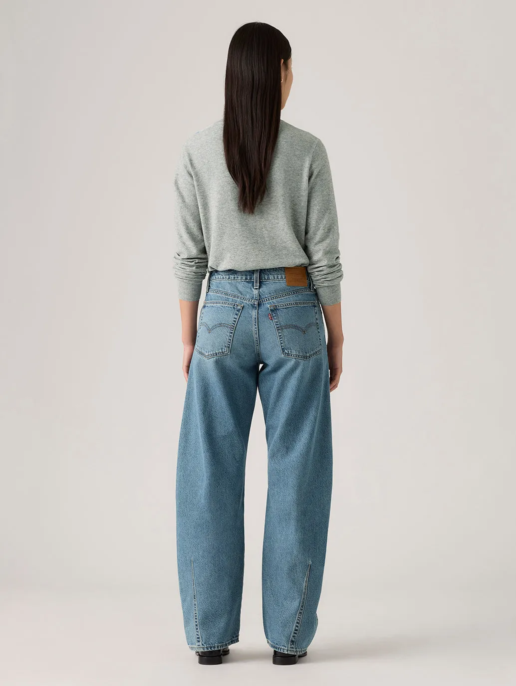 All Use Wear Women's Indigo Barrel Loose Fit Mid Rise Jeans