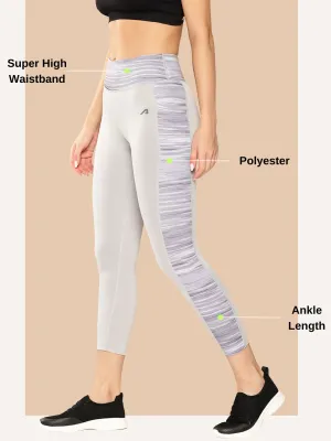 Pro Athlete Weekend Trip Alcis Women Grey Solid Cropped Tights